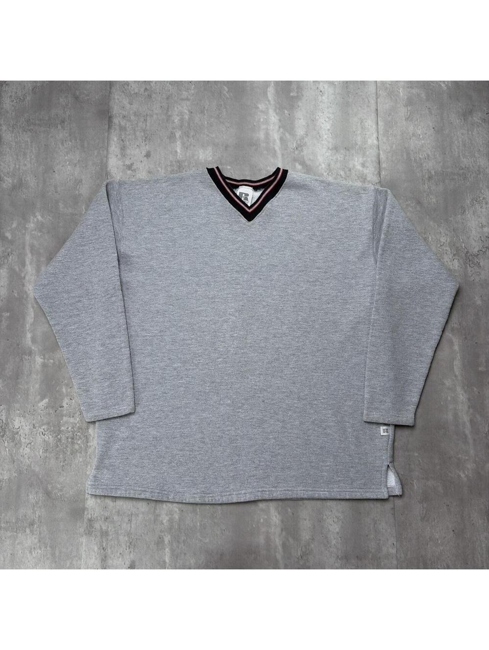 Vintage 90’s Grey Russell Athletic Grunge Boxy Crewneck Sweater